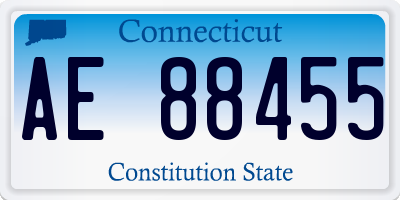 CT license plate AE88455