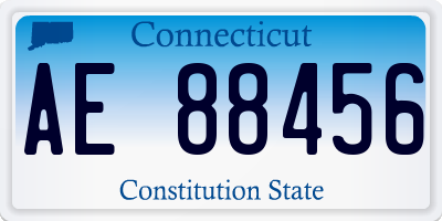 CT license plate AE88456
