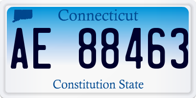 CT license plate AE88463