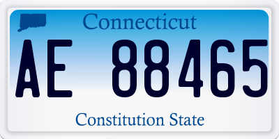 CT license plate AE88465