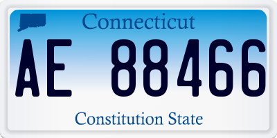 CT license plate AE88466
