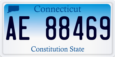 CT license plate AE88469
