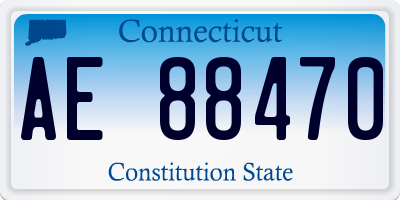 CT license plate AE88470
