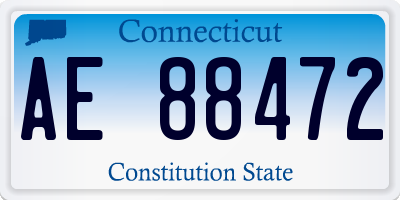 CT license plate AE88472