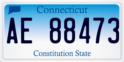 CT license plate AE88473