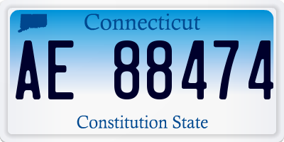 CT license plate AE88474