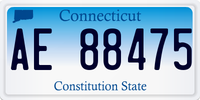 CT license plate AE88475