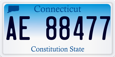 CT license plate AE88477