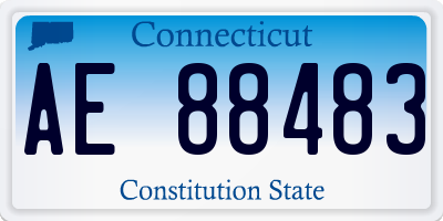 CT license plate AE88483