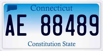 CT license plate AE88489