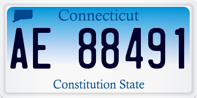 CT license plate AE88491