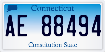 CT license plate AE88494