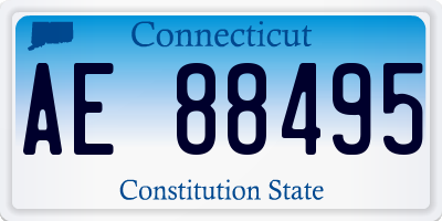 CT license plate AE88495