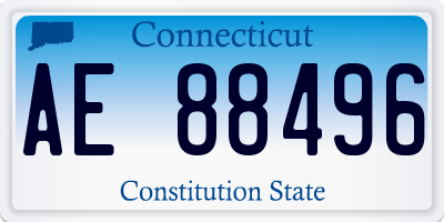 CT license plate AE88496