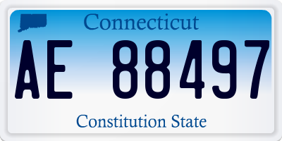 CT license plate AE88497