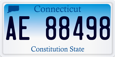 CT license plate AE88498