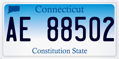 CT license plate AE88502