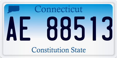 CT license plate AE88513