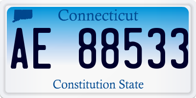 CT license plate AE88533