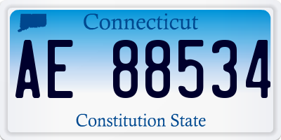 CT license plate AE88534