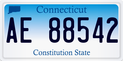 CT license plate AE88542