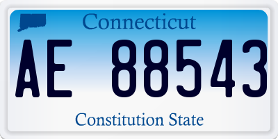CT license plate AE88543