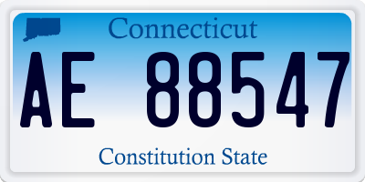 CT license plate AE88547