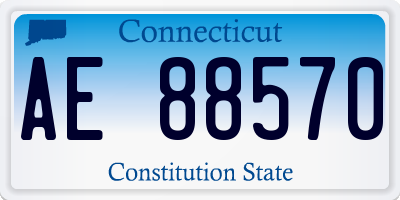 CT license plate AE88570