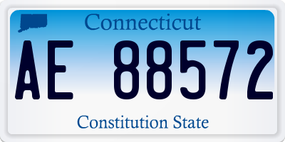 CT license plate AE88572