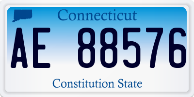 CT license plate AE88576