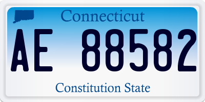 CT license plate AE88582