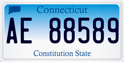 CT license plate AE88589