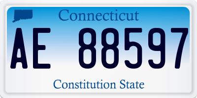 CT license plate AE88597