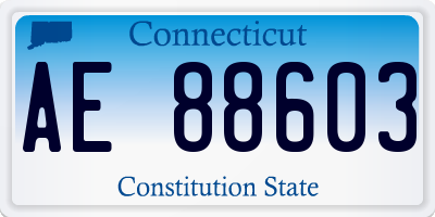 CT license plate AE88603