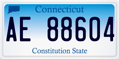 CT license plate AE88604