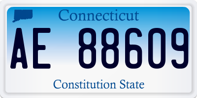 CT license plate AE88609