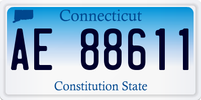 CT license plate AE88611