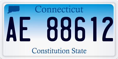 CT license plate AE88612
