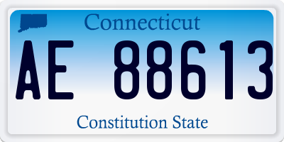 CT license plate AE88613