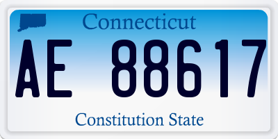 CT license plate AE88617