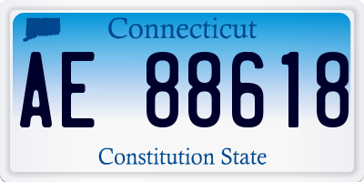 CT license plate AE88618