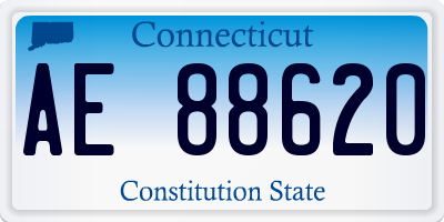 CT license plate AE88620