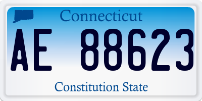 CT license plate AE88623