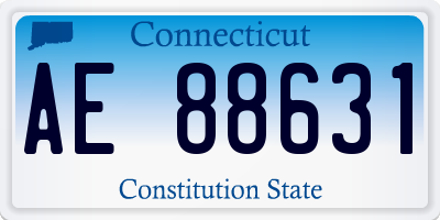 CT license plate AE88631