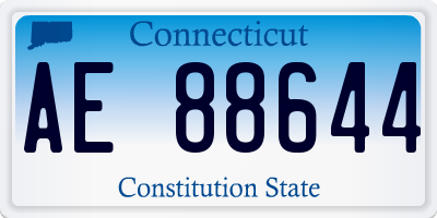 CT license plate AE88644