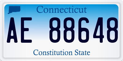CT license plate AE88648
