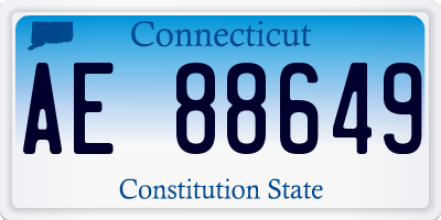 CT license plate AE88649
