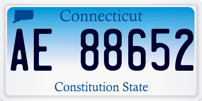 CT license plate AE88652