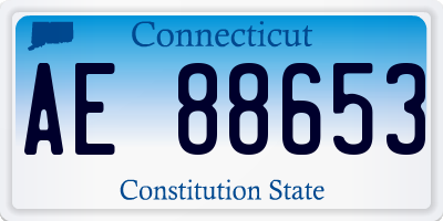 CT license plate AE88653