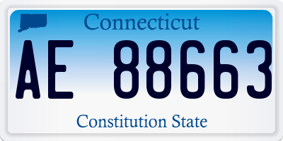 CT license plate AE88663